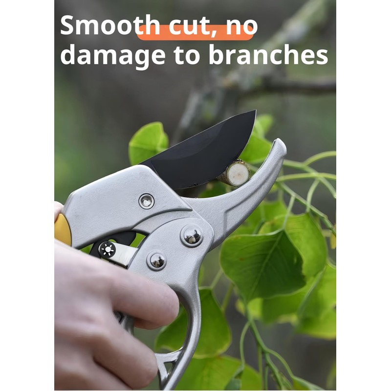 High-carbon steel blade garden shears, pruning scissors, ergonomic aluminum alloy