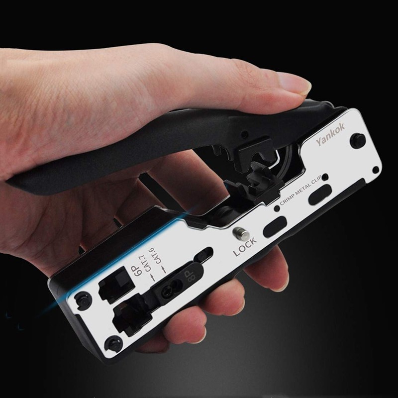 Yankok [CAT5 CAT6 CAT7 Modular Crimper] for Shielded and Unshielded