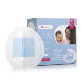 NatureBond NatureBond Disposable Nursing Pads Ultra Thin Breastfeeding Breast Pads, Light, Contoured and Highly Absorbent. Highest Absorbency/Thinness Ratio 1mm (60 Pads)