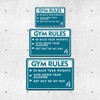 Classic Framed Plus Gym Rules Re-Rack Your Weights Wipe Down