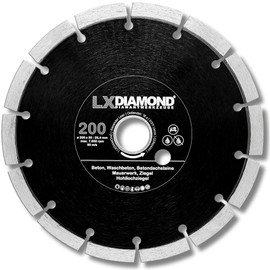 LXDIAMOND Diamond Cutting Disc 200 mm x 25.4 mm - for Cutting Tables, Bridge Saws - Diamond Disc for Cutting Stone, Concrete, Brick, Masonry - 200 mm Stone Disc in Professional Quality