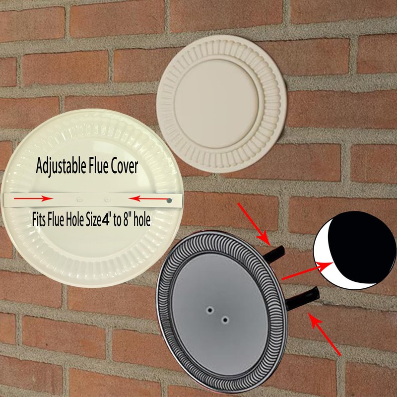 Irnyso White Fireplace Stove Pipe Flue Hole Cover 6719900 BM0353