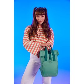 COOZO Recycled Mini Twin Handle Roll-Top Backpack - Navy Dusk - One Size