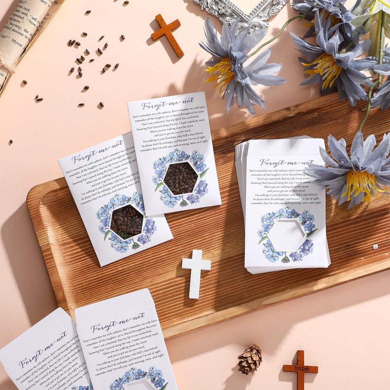 Humyoun 100 Pcs Forget Me Not Seed Mini Envelopes with