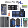 Small Screwdriver Bits Organizer, Screwdriver Bits Holder, 4 Reusable Storage