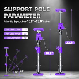 Cabinet Jacks for Installing Cabinets, Heavy Duty Adjustable Support Pole Jack 15.8-23.6 in (200lbs)，Third Hand Tool, Capacity for Dust Barrier Poles, Drywall Lift & Zip Wall, DIY Support Rod, 2-Pack