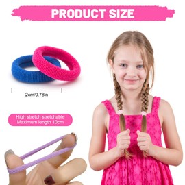 YZROHYI Pack of 320 Mini Hair Bobbles Children Colourful Braid Bobbles Girls Soft Loom Bands Set, Mini Seamless Hair Bands Fabric, Elastic Hair Bands Girls, Scrunchies Hair Scrunchies Small Elastic