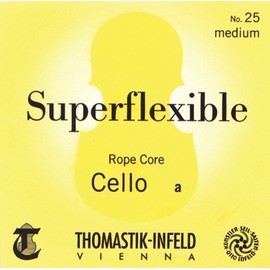 Thomastik Einzelsaite für Cello 4/4 Superflexible - G-Saite Stahlseilkern, Silber umsponnen, stark