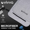 Vivva 2PC Set Microfibre Hooded Gym Towel with Zip Pocket,