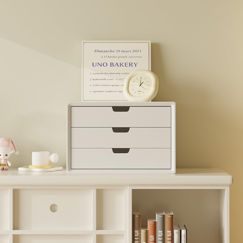 LitaEther Desk Organizer with 3 Drawers, ALEX Drawer Unit, Chic