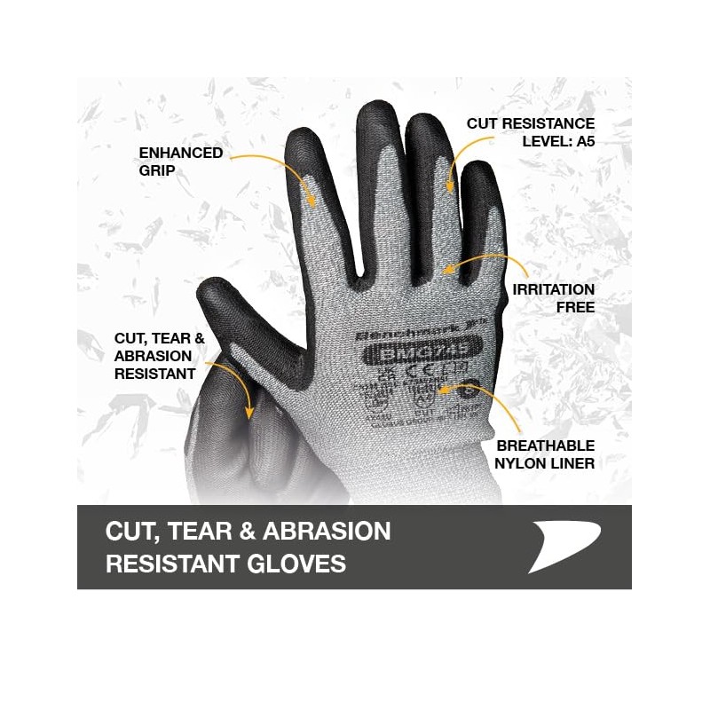 Benchmark 745 High Performance Cut Resistant Gloves, Comfort Fit, Extra