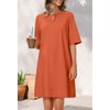 MEROKEETY Women's 2025 Summer Short Sleeve Dress Crewneck Casual Mini