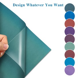 HTV Chameleon Heat Transfer Vinyl Bundle 9 Packs 12"x10" Iron On Vinyl for T-Shirt 9 Assorted Chameleon Gradient Change Color PU HTV Sheet for Cricut, DIY Design for T-Shirt