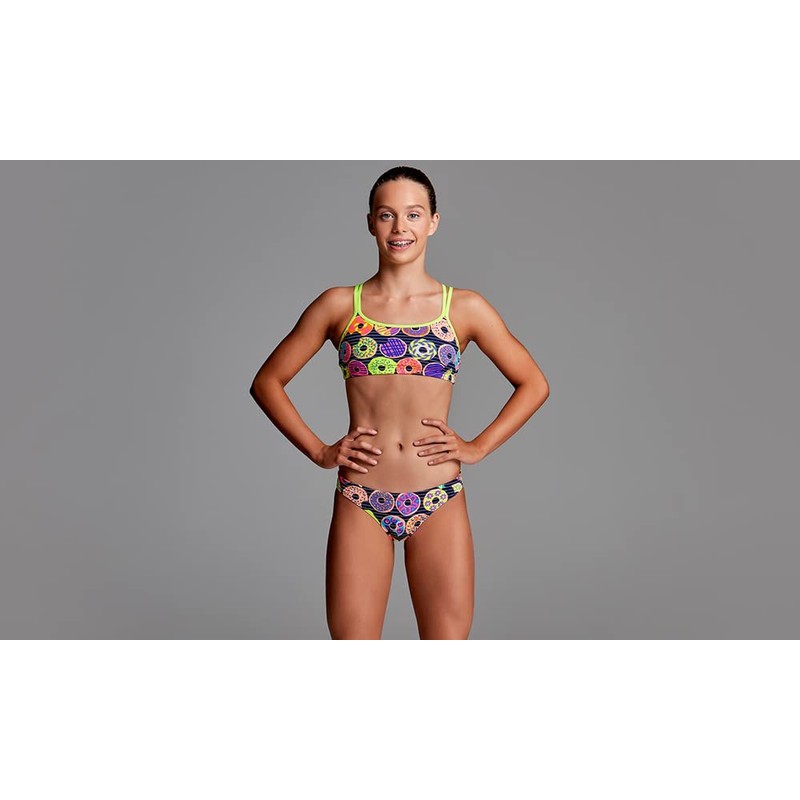 Funkita Swimming Bikini Girls Dunking Donuts - Colourful Bikini for