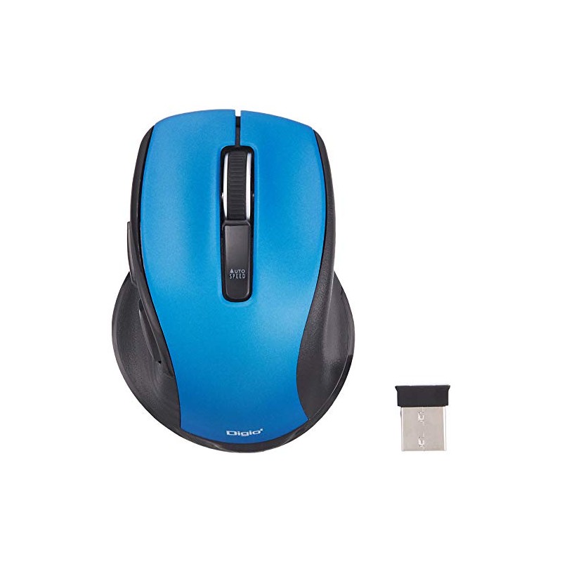 Nakabayashi Z8392 Digio2 5 Button Blue LED Mouse, Small, Wireless,