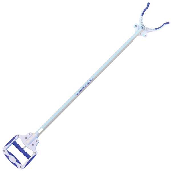 Grabber Buddy Innovative Reacher Tool with, White, Blue, Aluminum, 48 Inch