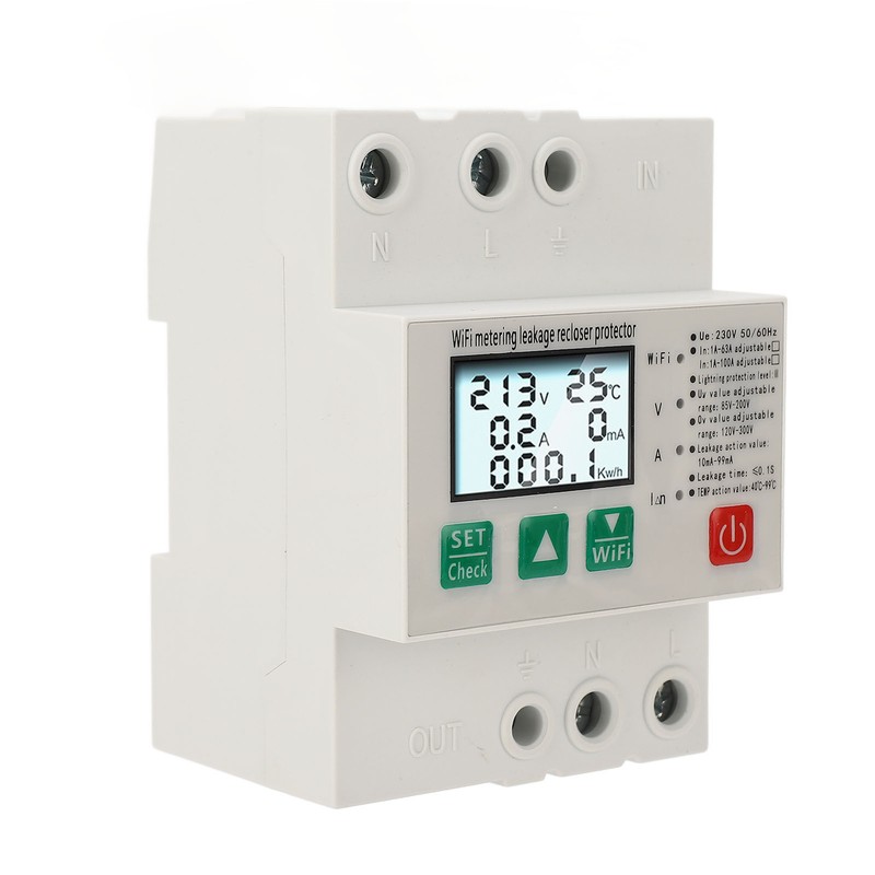 Smart WiFi Circuit Breaker Over Under Voltage Leakage Lightning Protector