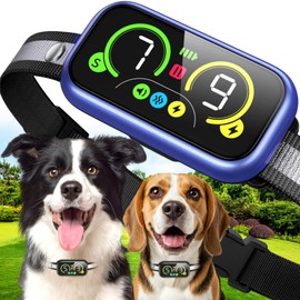 Dog Bark Collar, Smart Barking Collar with 4 Modes, 7 Adjustable Sensitivity for Barking Howling Whining, Automatic Anti Barking Device for Large Medium Small Dogs IP67 Waterproof for Indoor & Outdoor