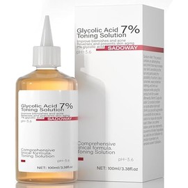 SADOWAY Glycolic Acid Toning Solution: 100ML 7% Glycolic Acid Toner for Skin Refreshment Suitable for Adults to Use at Home