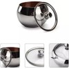 NEXMAR Premium Stainless Steel Sugar Bowl with Glass Lid and