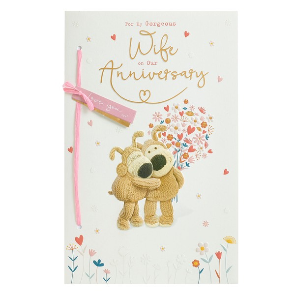 Boofle Wife Anniversary Card With Envelope - Cute Design