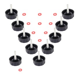 Fishing Reel Handle Screw Caps, 10 Pack Spinning Reel Handle Caps Replacement with Gaskets for Fishing Reels Knob