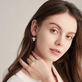 ONEFINITY Cow Earrings 925 Sterling Silver Highland Cow Earrings Scottish Highland Cow Cow Jewellery Gift For Women, Silver, No Gemstone