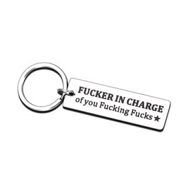 Boss Valentines Gift, Supervisor Gifts for Women Men Funny, Boss Farewell Goodbye Going Away Gifts, Funny Boss Day Gifts Keychain, Bosses Day Gifts for Women, Gifts for National Boss Day,Boss Gag Gift