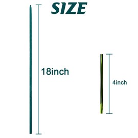 TIHOOD 100PCS 18" Wooden Garden Stakes with 100PCS 4" Garden Ties, Green Bamboo Sticks, Floral Plant Support Wooden, Wooden Sign Posting Garden Sticks Support Floral Plant, Tomato Stakes (Green)