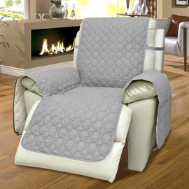 RBSC Home 23 Inch Recliner Cover - 100% Waterproof Slipcovers Anti-Slip Small Recliner Slipcovers for Pets,Baby, Dogs,Cats and Kids,Washable Protector(23" Gray)