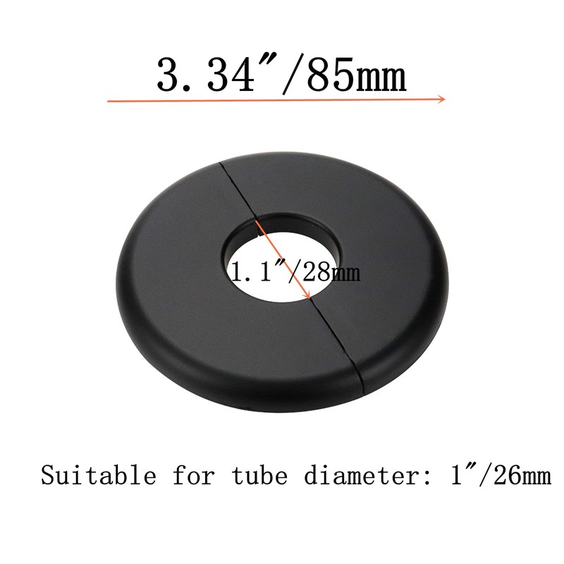 Tsnamay 2 Pcs Wall Split Flange, ABS Round Self-Adhesive Escutcheon