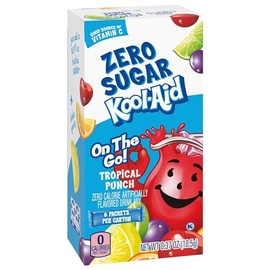 Kool-Aid Zero Sugar - 6 Pack - 3 Boxes - 18 Packets (Tropical Punch - Zero Sugar - 3 Box Pack)