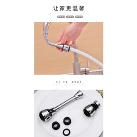 MCKhome 2PCS Universal Faucet Extension 360° Swivel Sink Faucet Extended Bubbler Tap Aerator Tap Nozzle Filter Adapte for Bathroom Kitchen (Long)