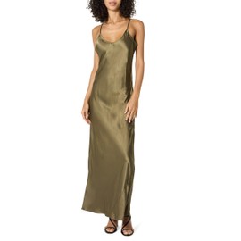 The Drop Women’s Lana Maxi Slip Dress, Bronze Olive, S