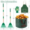 HLWDFLZ 7Pcs Kid Adjustable Garden Leaf Rake Set, with 13.2