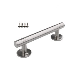 90 mm Furniture Wardrobe Handles Solid Stainless Steel T Bar Pull Cabinet Cupboard Knobs Door Handle Closet Handles with Screws for Kitchen Bathroom Bedroom Drawer (90mm/ 3.54" Hole Centers) Silver