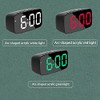 Smart Digital Alarm Clock Bedside,Red LED Travel USB Desk Clock