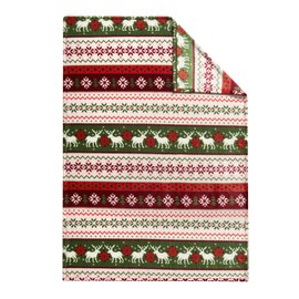 Dearfoams Winter Geo Print Royal Plush Soft Oversized Throw