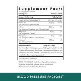 MICHAEL'S MICHAEL'S Health Naturopathic Programs Blood Pressure Factors - 90 Vegetarian Tablets - Provides Fluid Balance Support - Kosher - 30 Servings
