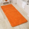 Bedford Home 67A-99100 Memory Foam Shag Bath Mat 2 5-Feet-Orange