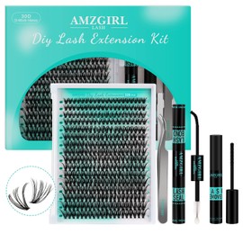 Lash Extension Kit 320Pcs,DIY Individual Lashes Clusters Kit,Lash Bond And Seal,Lash Remover For Eyelashes Extensions,Lash Applicator Tool For False Eyelash Cluster Kit At Home(30D,D-Mix9-16mm Kit)