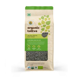 Organic Tattva (Urad Dal) Black Gram Whole Lentils, 500g Certified By USDA