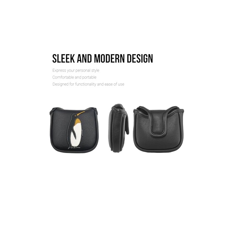 Penguin PU Leather Golf Club Mallet Putter Covers Protector