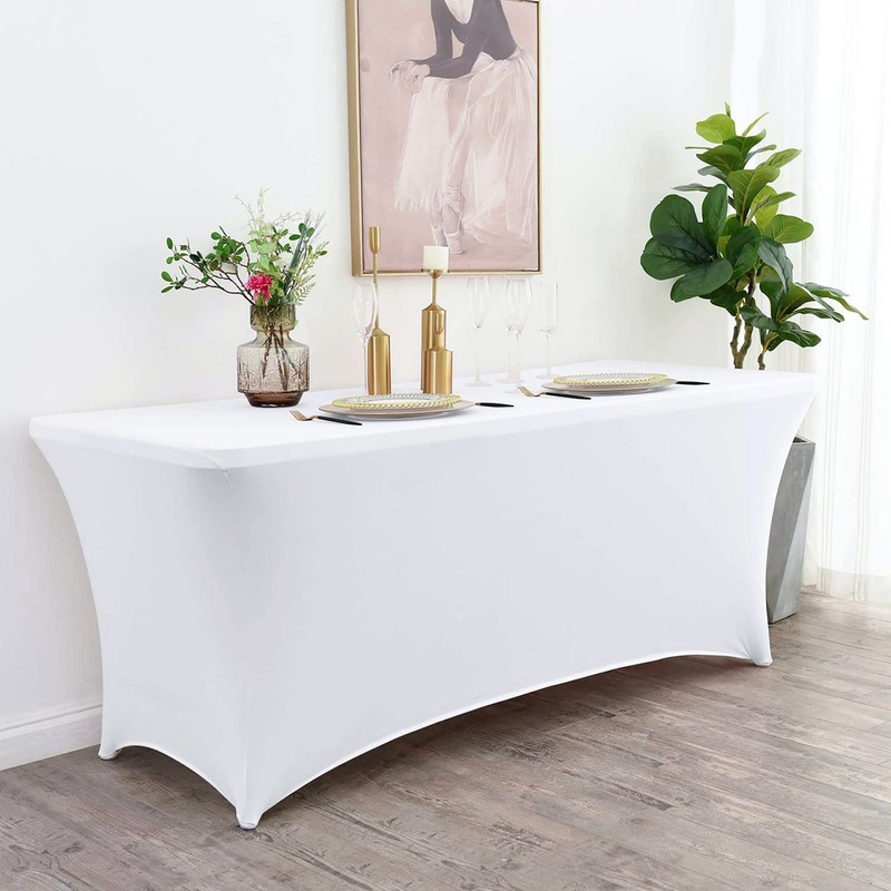 Time to Sparkle 6ft Stretch Spandex Table Cover for Standard