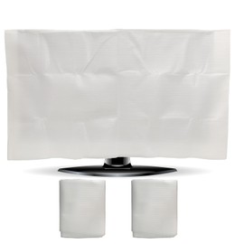 Laluladant 2 Pack Extra Large Foam Flat Screen TV Cover, Fits Up to 84"L x 52"W, Waterproof, Poly Foam, White
