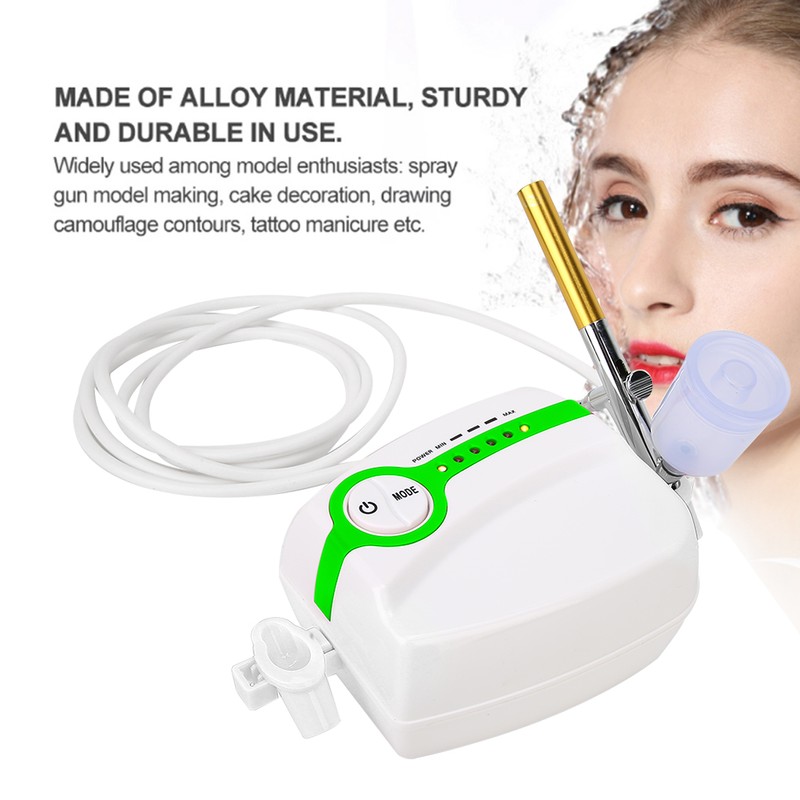 Green Portable Oxygen Injection Machine Airbrush Gun Spray Gun Nail