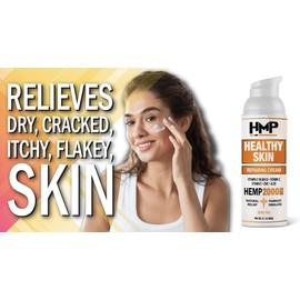 HMP Brands Psoriasis + Eczema Support Hemp Skin Cream 2000mg Maximum Strength Vitamin D3 Pharmacist Formulated Hypoallergenic Moisturizers Helps Itchy, Red, Scaly, Dry Skin. Made in USA (2.1oz)