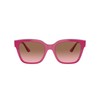 Vogue Eyewear VO5558S Sunglasses, Cherry/Transparent Fuchsia Glitter/Pink Gradient Brown, 55