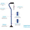 NOVA Medical Products Sugarcane, Walking Cane with All Terrain Rubber