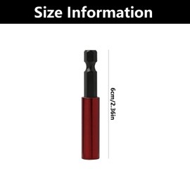 3PCS Magnetic bit Holder, Universal Drill bit Holder, 1/4 Inch Hex Shank Drill Bits, Holder Quick, for Impact Drill Hex Extension Bar Holders Adapter (Red)